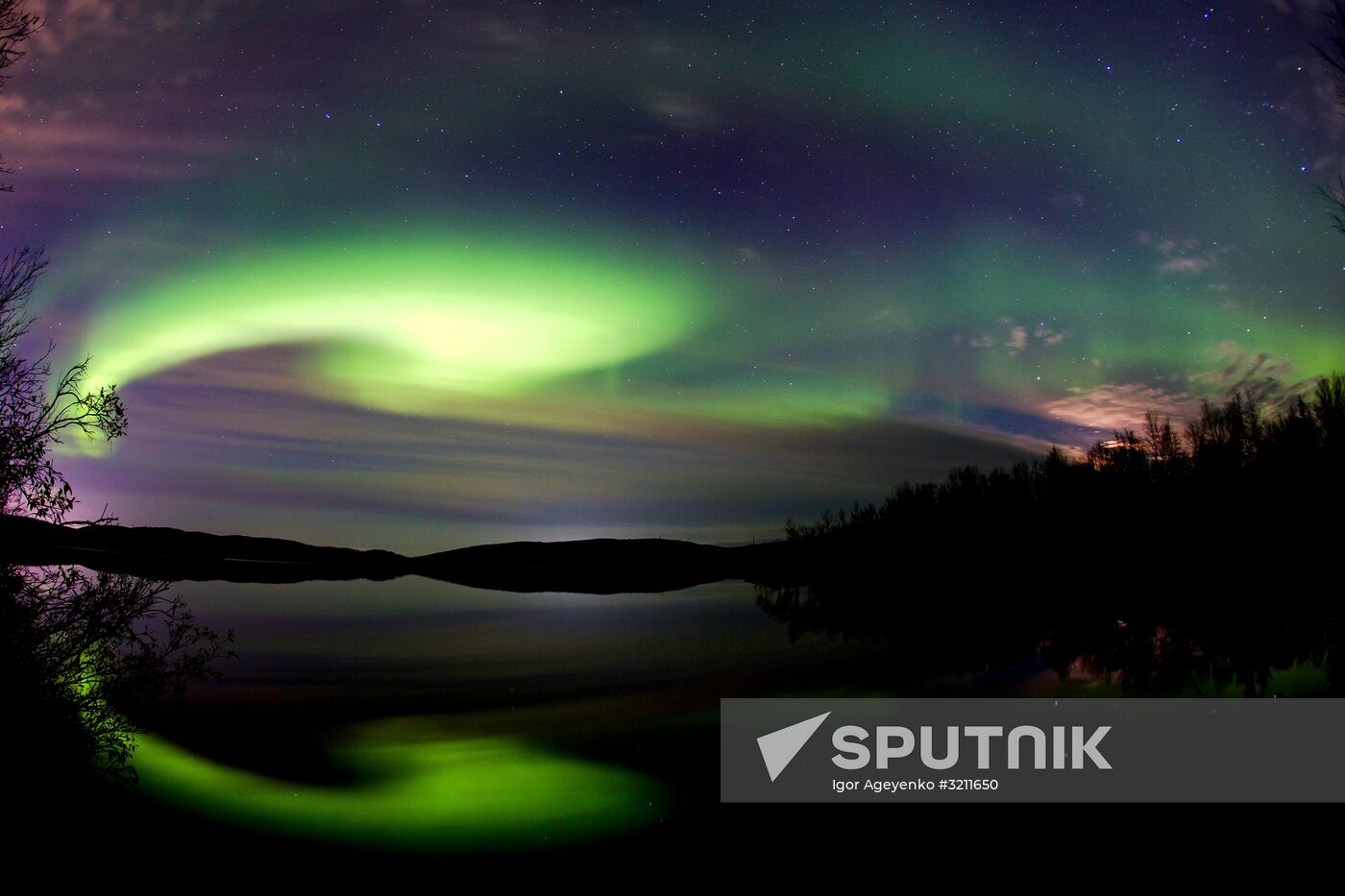 Northern lights in Murmansk region