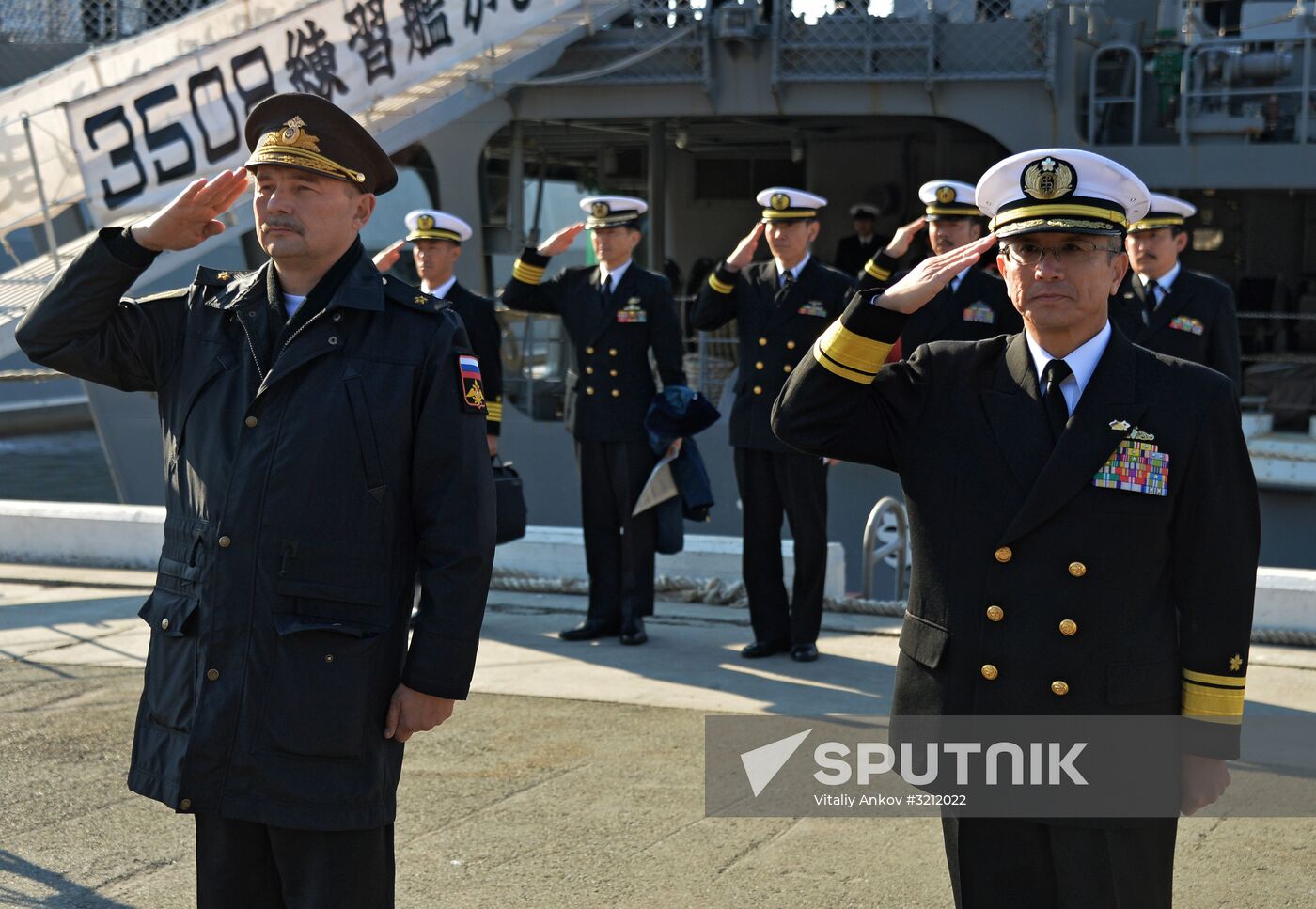 Japan Self-Defense Force ships arrive in Vladivostok