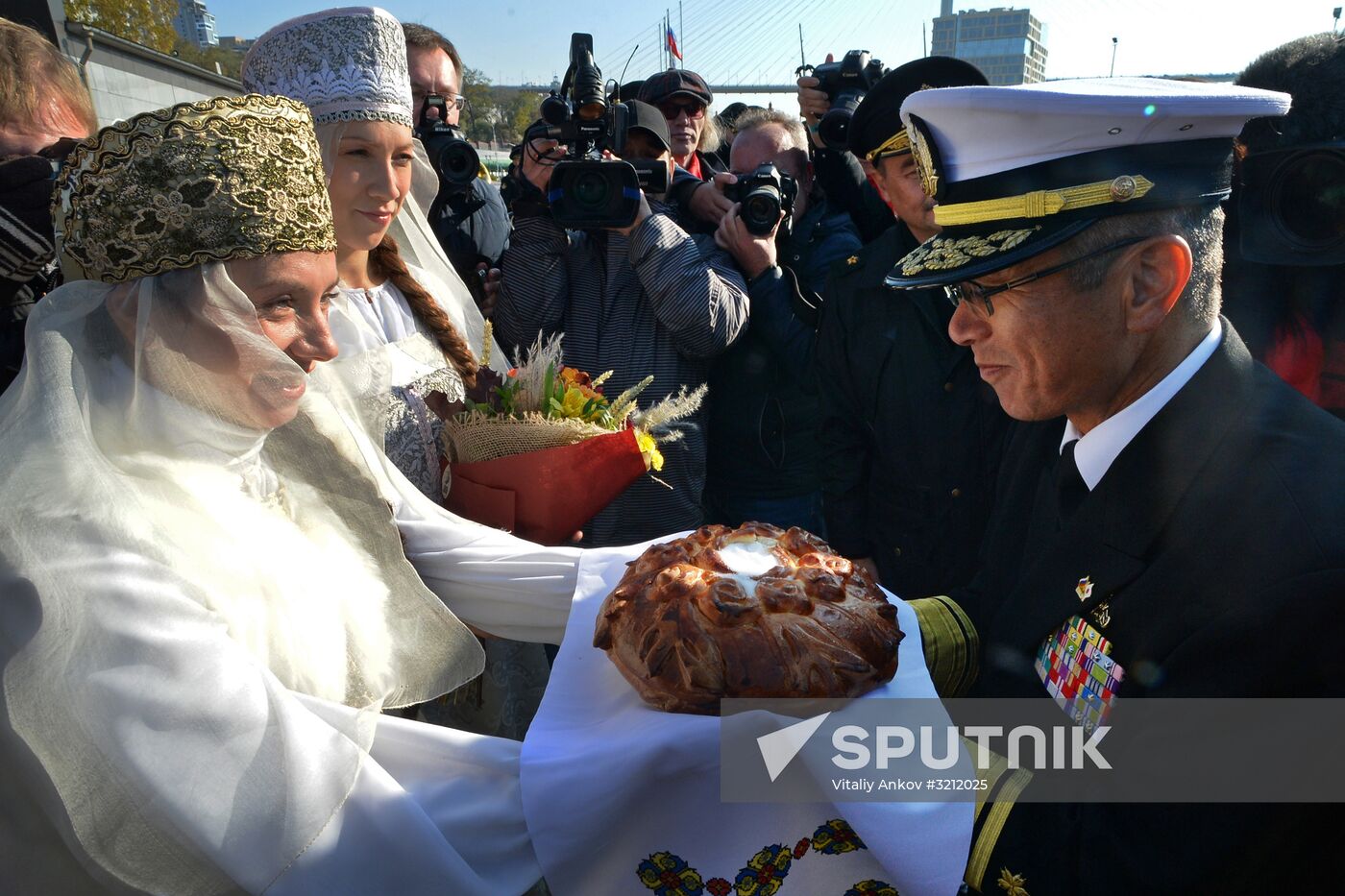 Japan Self-Defense Force ships arrive in Vladivostok