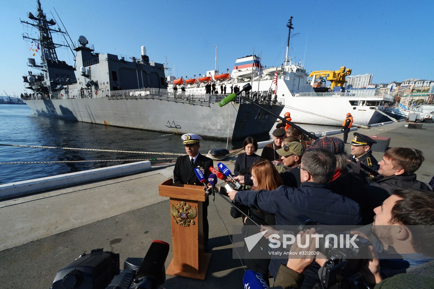 Japan Self-Defense Force ships arrive in Vladivostok