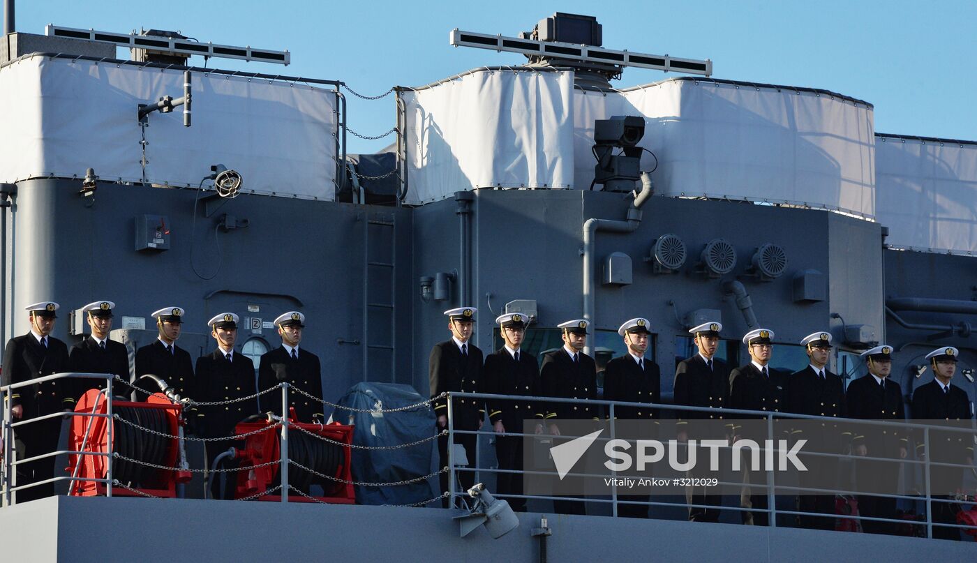 Japan Self-Defense Force ships arrive in Vladivostok