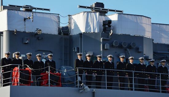 Japan Self-Defense Force ships arrive in Vladivostok