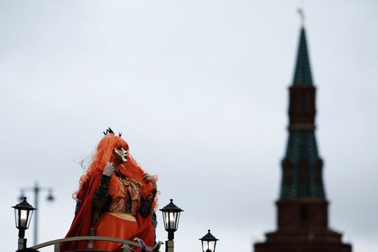 Carnival procession as part of 19th World Festival of Youth and Students