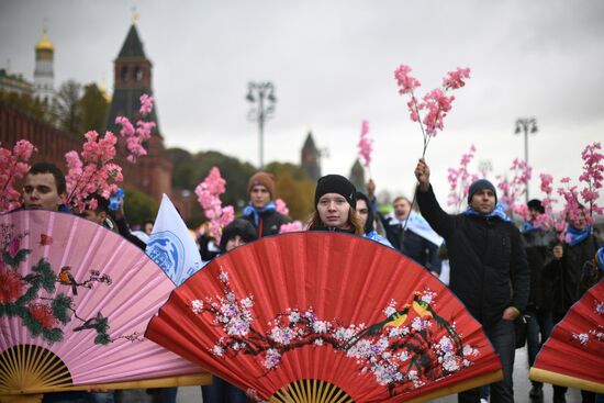 Carnival procession as part of 19th World Festival of Youth and Students
