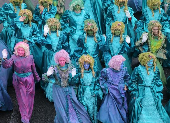 Carnival procession as part of 19th World Festival of Youth and Students