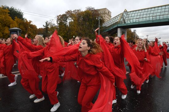 Carnival procession as part of 19th World Festival of Youth and Students