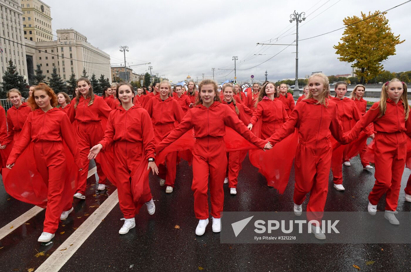 Carnival procession as part of 19th World Festival of Youth and Students