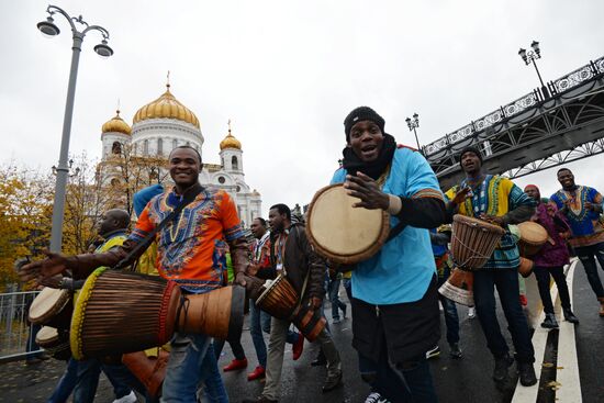 Carnival procession as part of 19th World Festival of Youth and Students