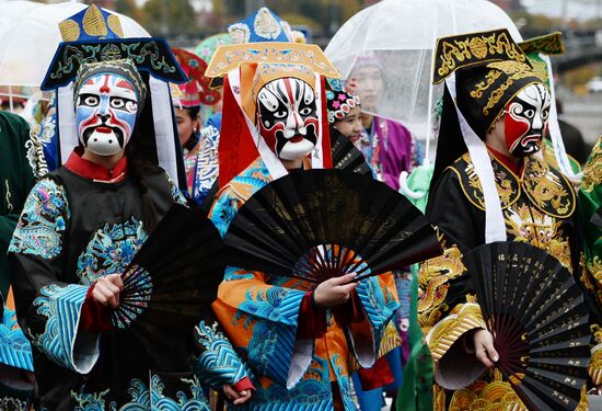Carnival procession as part of 19th World Festival of Youth and Students