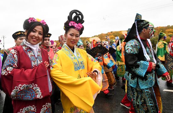 Carnival procession as part of 19th World Festival of Youth and Students