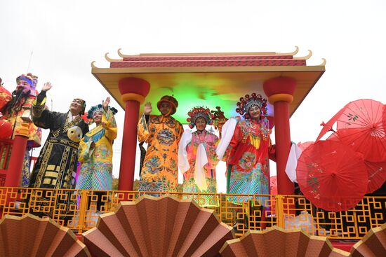 Carnival procession as part of 19th World Festival of Youth and Students