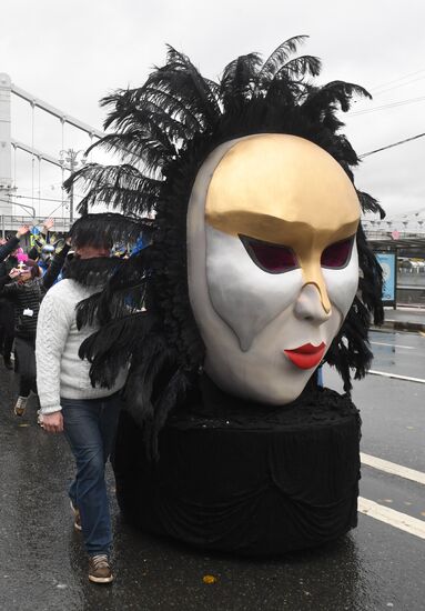 Carnival procession as part of 19th World Festival of Youth and Students