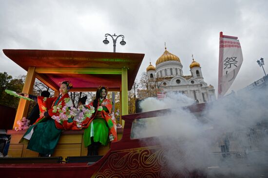 Carnival procession as part of 19th World Festival of Youth and Students