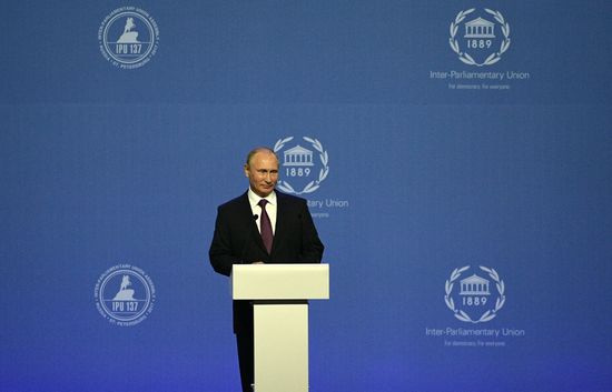 Russian President Vladimir Putin visits St. Petersburg