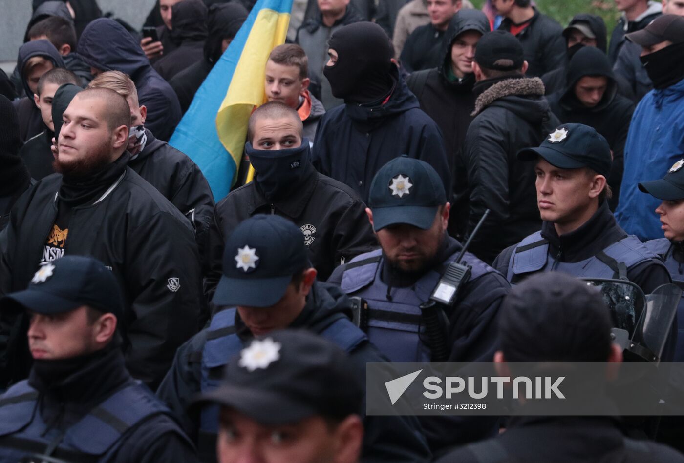 Rallies of nationalists in Ukraine