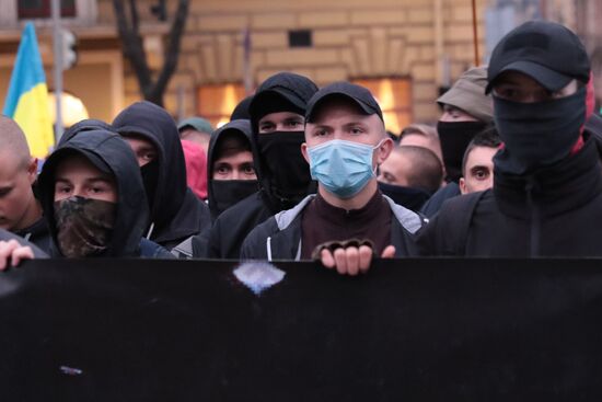 Rallies of nationalists in Ukraine