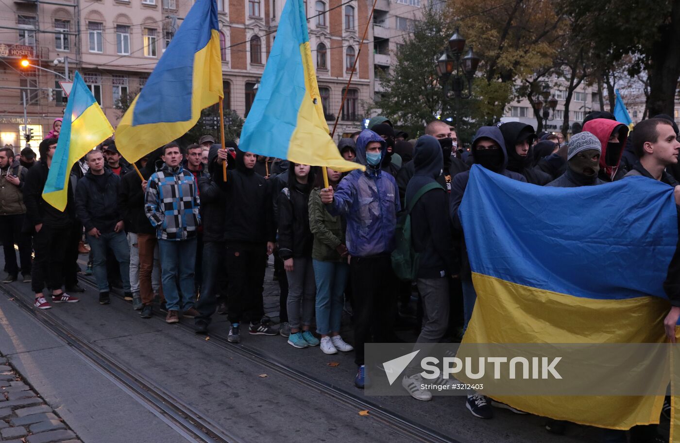 Rallies of nationalists in Ukraine