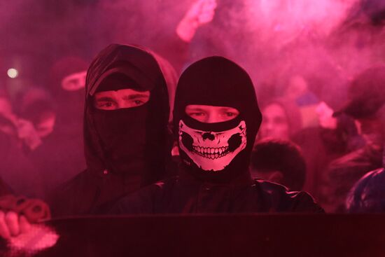 Rallies of nationalists in Ukraine