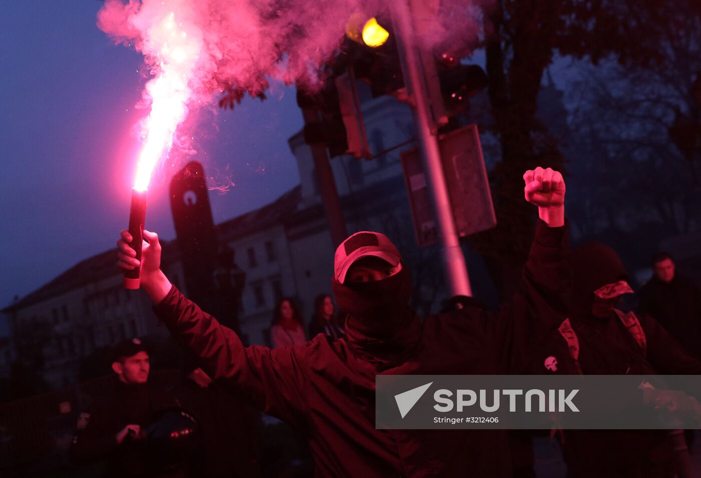 Rallies of nationalists in Ukraine