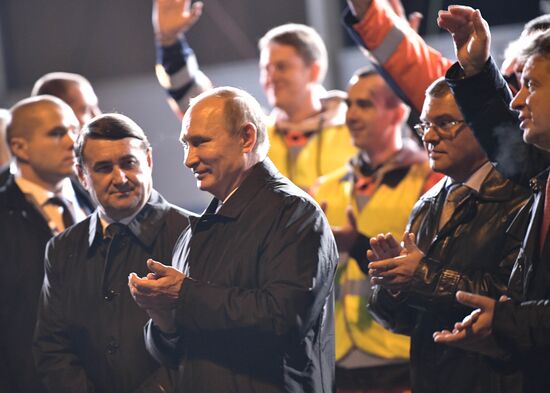 Russian President Vladimir Putin visits St. Petersburg