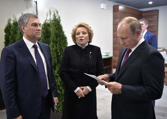 Russian President Vladimir Putin visits St. Petersburg