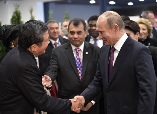Russian President Vladimir Putin visits St. Petersburg