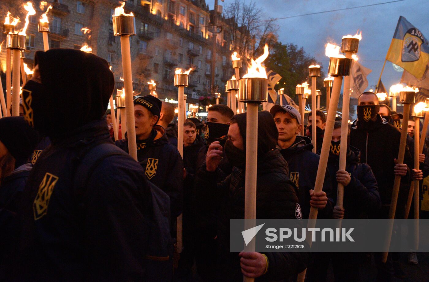 Rallies of nationalists in Ukraine