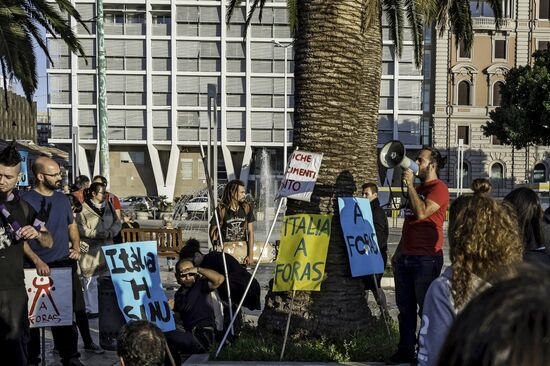 Protest against NATO in Italy