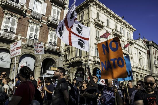 Protest against NATO in Italy