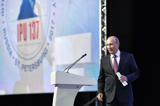 Russian President Vladimir Putin visits St. Petersburg