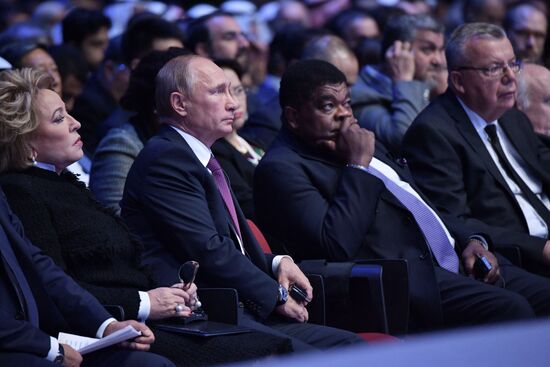 Russian President Vladimir Putin visits St. Petersburg