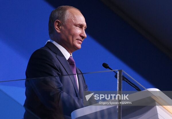 President Vladimir Putin attends opening ceremony of 19th World Festival of Youth and Students in Sochi