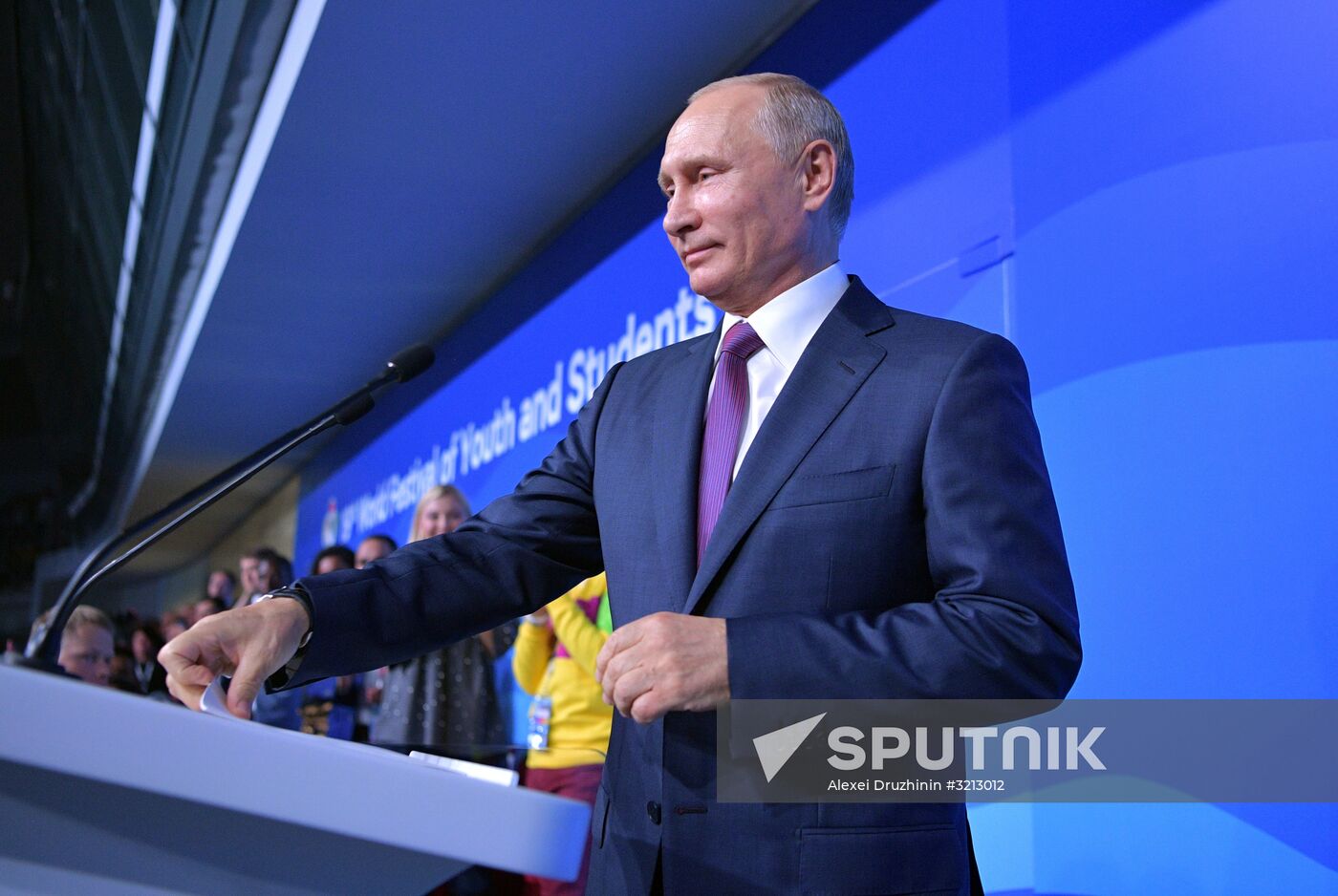 President Vladimir Putin attends opening ceremony of 19th World Festival of Youth and Students in Sochi