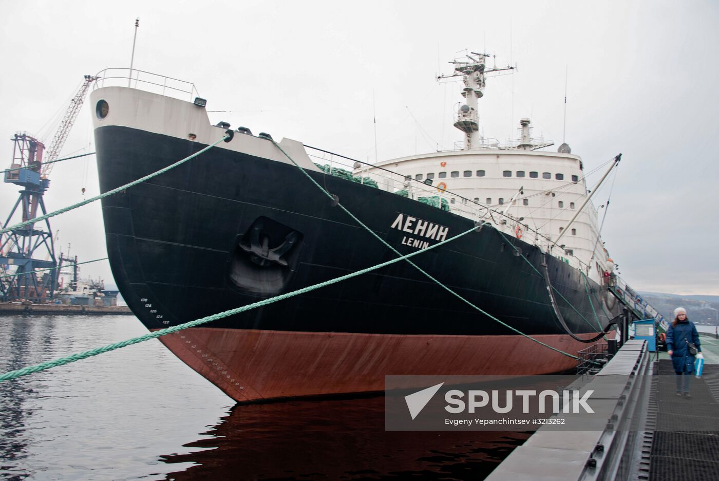 Historic icebreaker museum "Lenin" in Murmansk