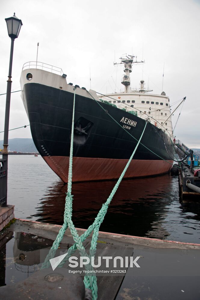 Historic icebreaker museum "Lenin" in Murmansk