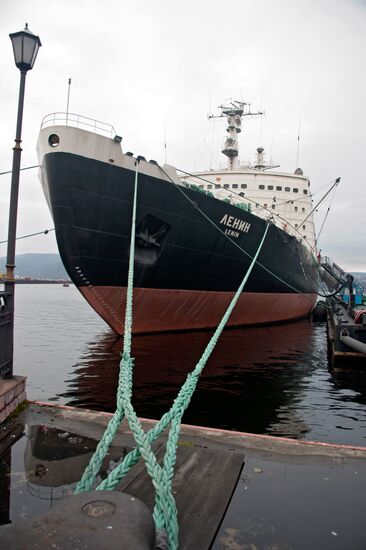 Historic icebreaker museum "Lenin" in Murmansk