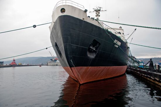 Historic icebreaker museum "Lenin" in Murmansk