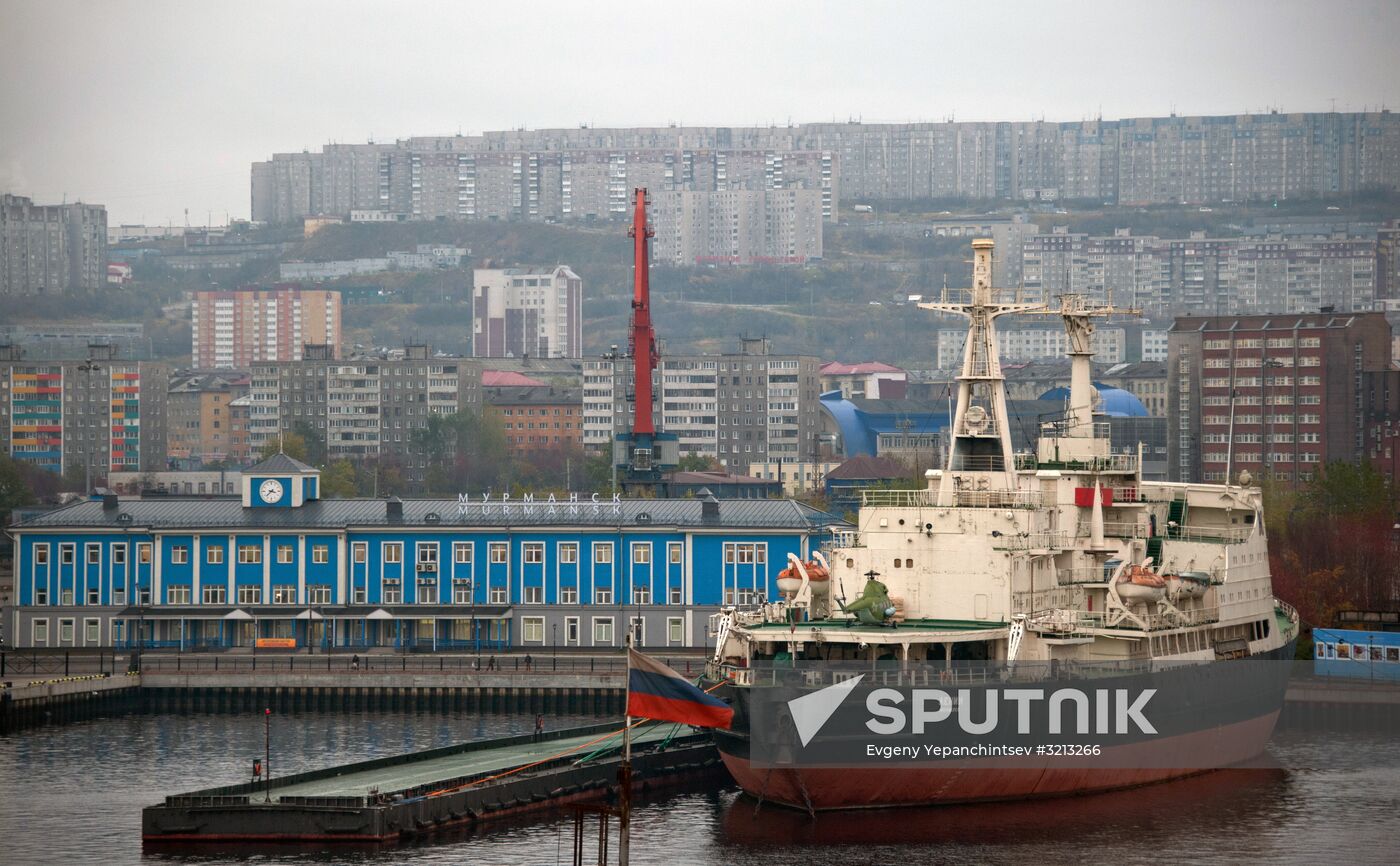 Historic icebreaker museum "Lenin" in Murmansk