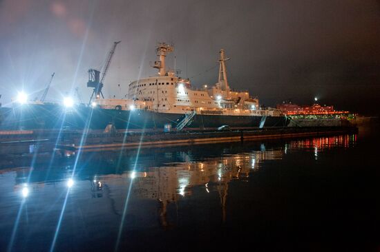 Historic icebreaker museum "Lenin" in Murmansk