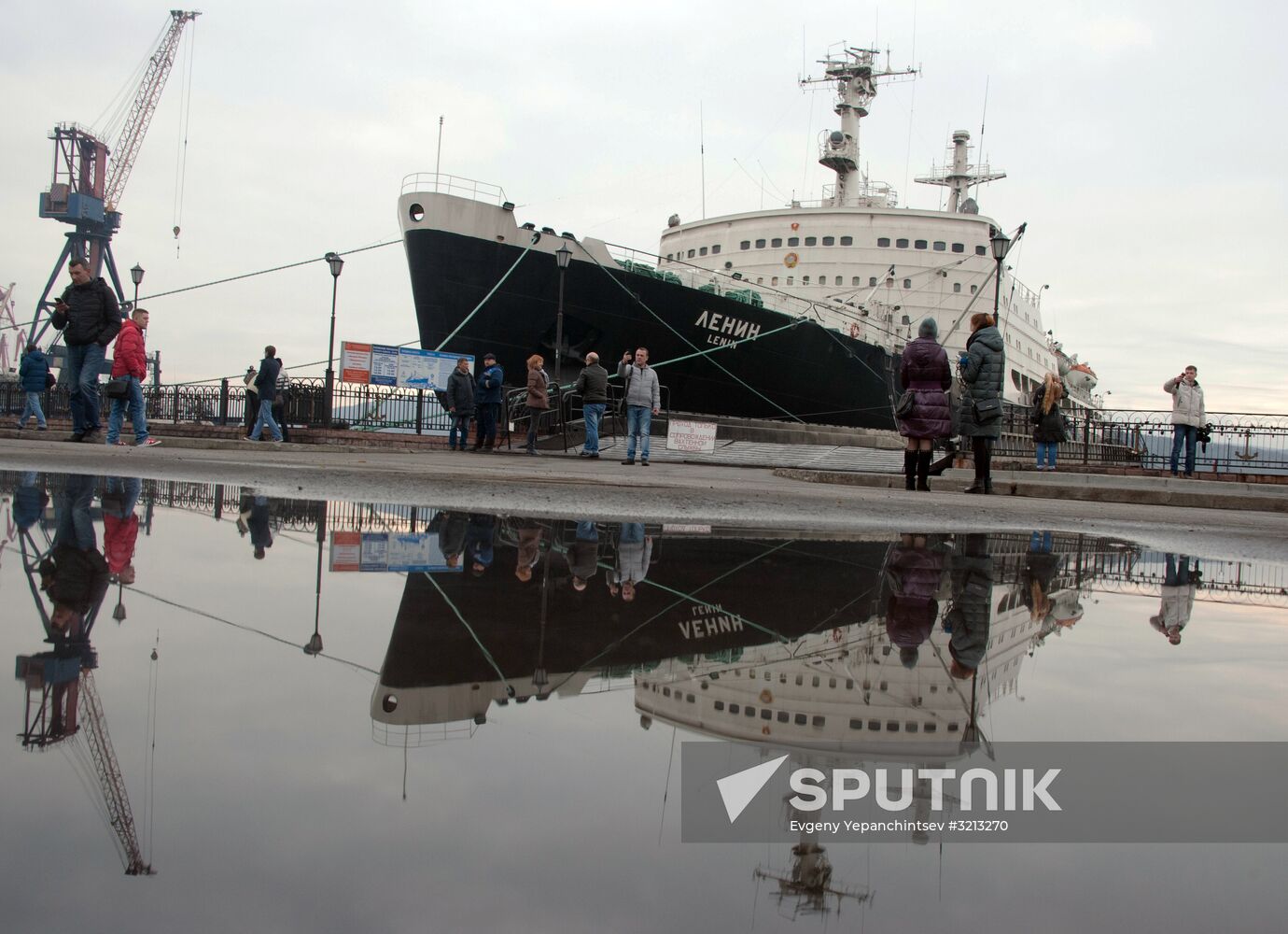 Historic icebreaker museum "Lenin" in Murmansk