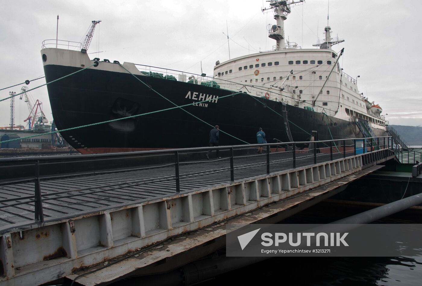 Historic icebreaker museum "Lenin" in Murmansk