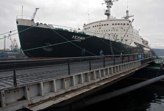 Historic icebreaker museum "Lenin" in Murmansk