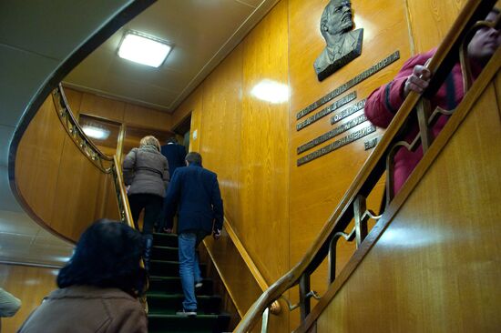 Historic icebreaker museum "Lenin" in Murmansk