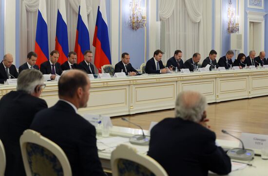 Russian Prime Minister Dmitry Medvedev chairs meeting of Consultative Council on Foreign Investment in Russia