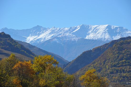 Autumn in mountains of Chechnya