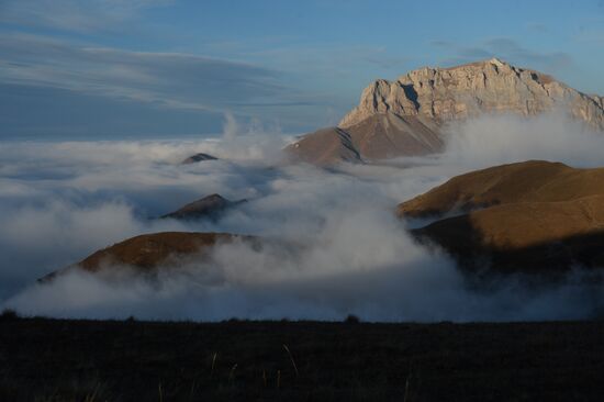 Autumn in mountains of Chechnya