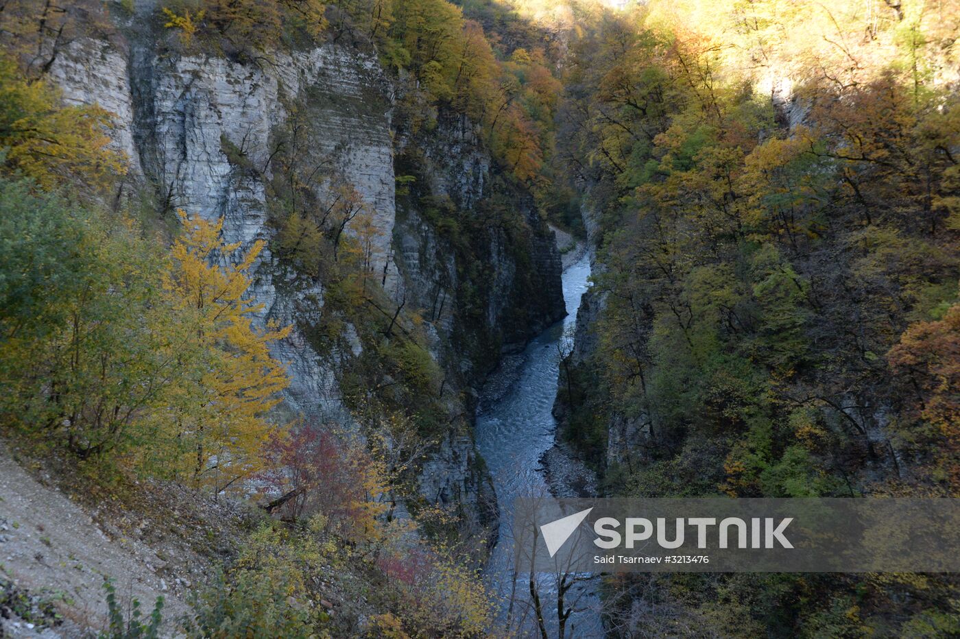 Autumn in mountains of Chechnya