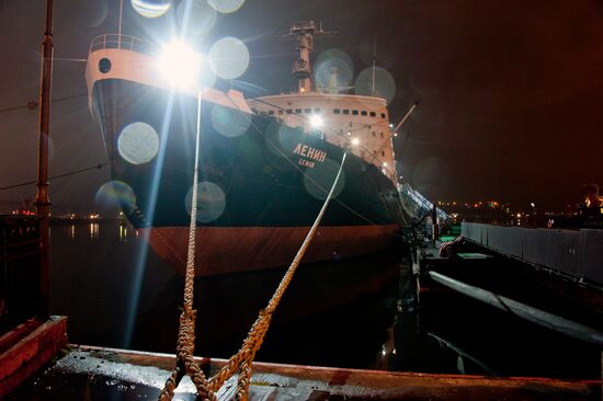Historic icebreaker museum "Lenin" in Murmansk