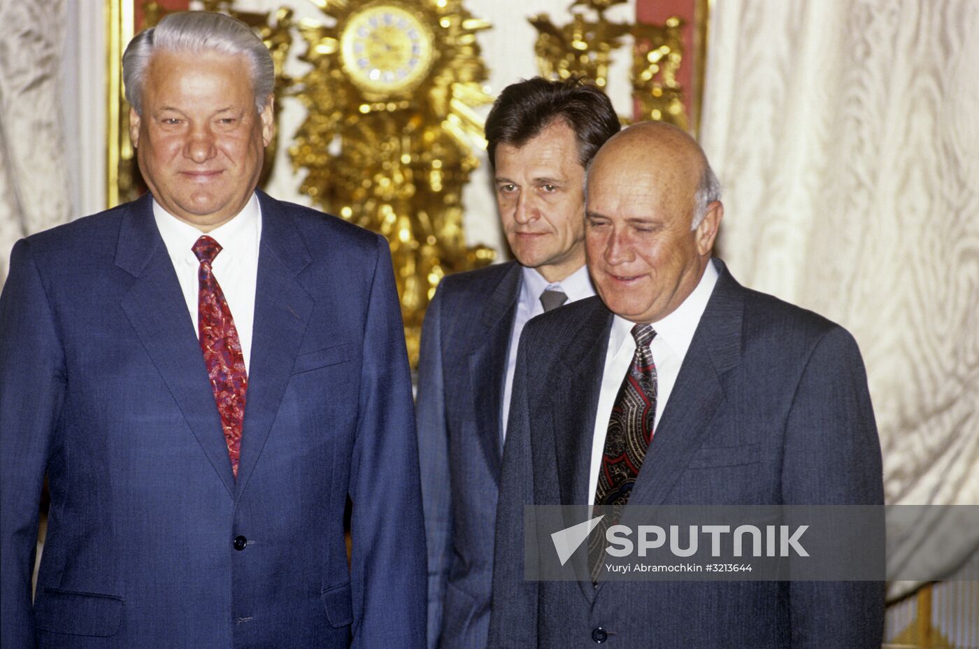 South African President Frederik Willem de Klerk visits Russia