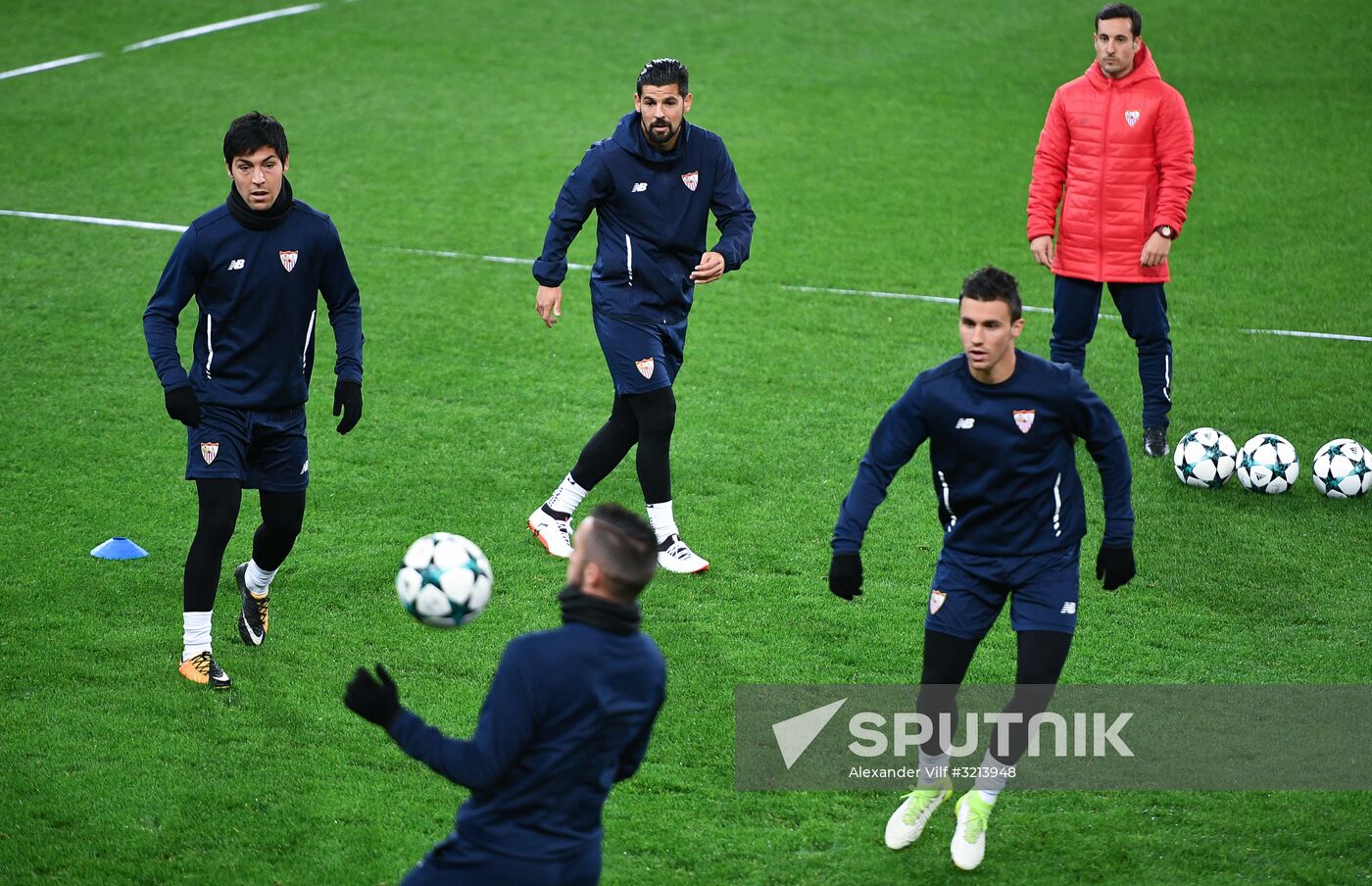 UEFA Champions League. FC Sevilla's training session